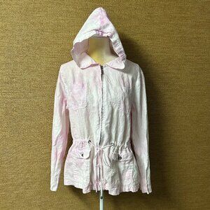 St. Tropez West Jacket Womens XL Pink 100% Linen